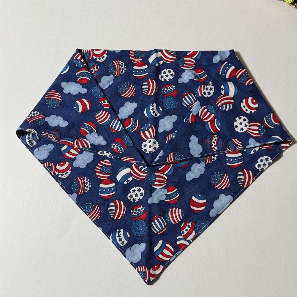 Reggie in Bowties | Red, White, and Blue Bandana